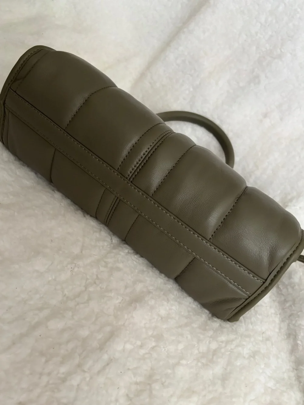 Steve Madden Olive Quilted Mini Satchel Crossbody - Picture 5 of 8